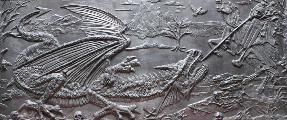 Saint George and the Dragon Lead Planter