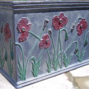 Painted Poppy Planter.