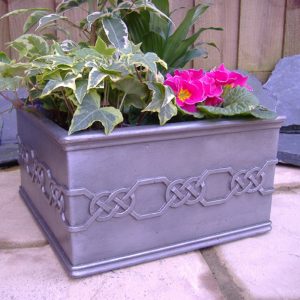 Square Knot Lead Planter.