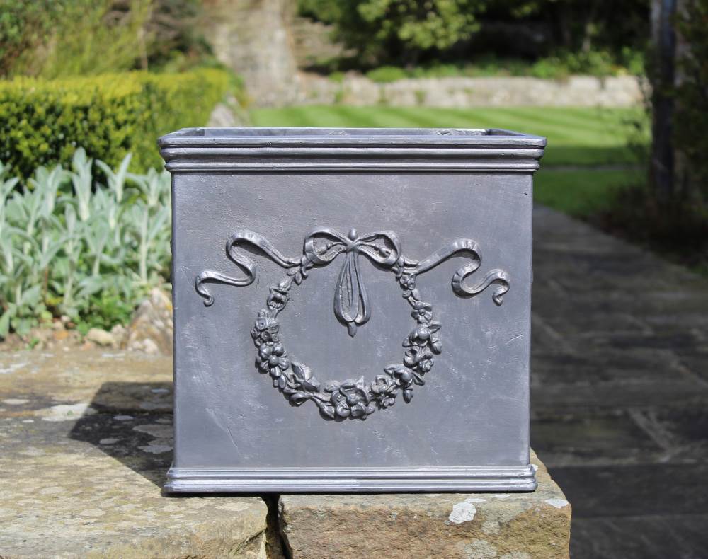 WILDFLOWER DROPLET SQUARE LEAD PLANTER - Image 3