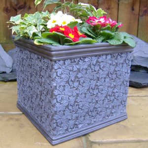 FOLIUM SQUARE LEAD PLANTER