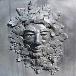 Green Man Lead Planter