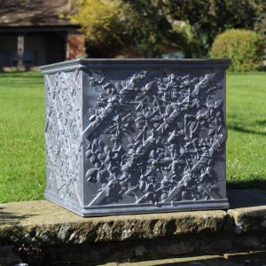 HONEYSUCKLE BLOSSOM SQUARE LEAD PLANTER