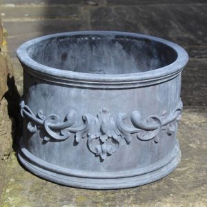 ART NOUVEAU ROUND LEAD PLANTER