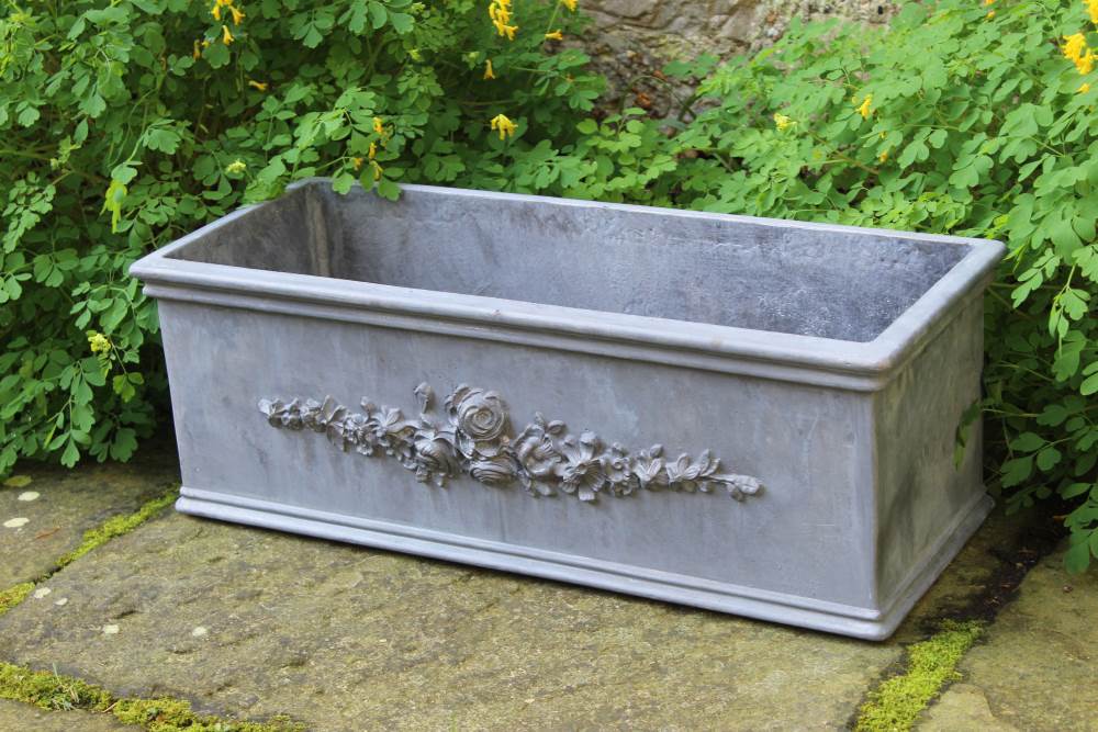 ROSES & RANUNCULUS LEAD WINDOW BOX