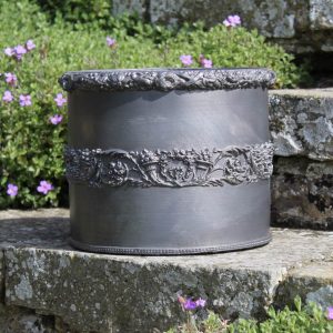 CORNUCOPIA SMALL ROUND LEAD PLANTER