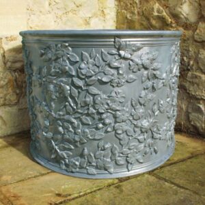 CONKWELL 4 PANEL ROUND LEAD PLANTER
