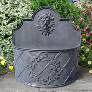 OAK GARLAND DEMI-LUNE LEAD WATER FEATURE